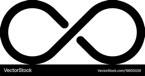 Black Infinity Symbol Icon Concept Of Infinite Vector Image
