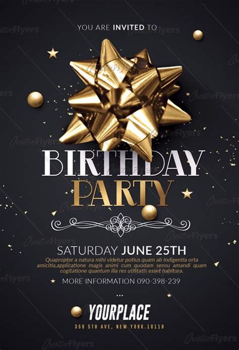 Birthday Party Flyer Psd Templates ~ Creative Flyers Birthday Flyer