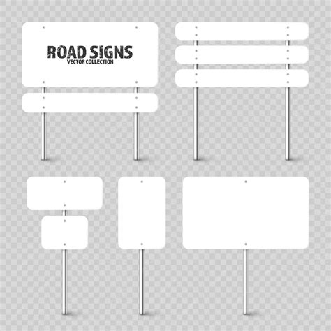 Premium Vector Various Road Traffic Signs Highway Signboard On A