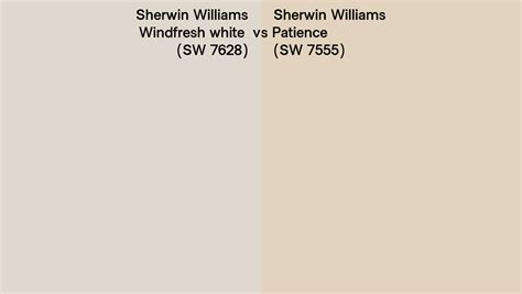 Sherwin Williams Windfresh White Vs Patience Side By Side Comparison