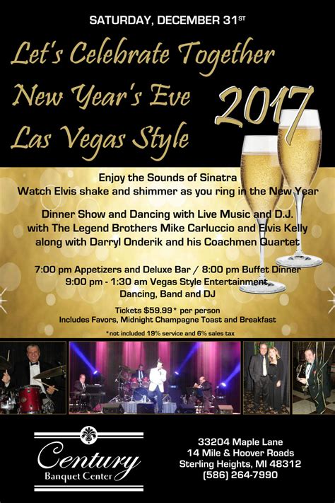 New Years Eve Las Vegas Style Sterling Heights Banquet Halls