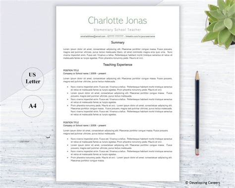 Career connections | office of teacher education. Teacher Resume Template, Curriculum Vitae, Minimalist ...