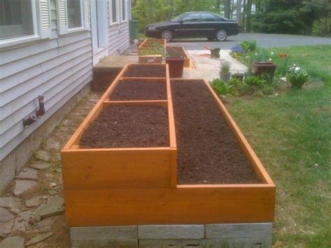 Two Double Tiered Raised Garden Beds For The South Side Of The House