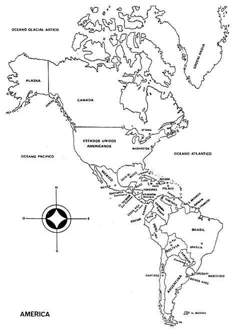 Mapa De America Sin Color Imagui