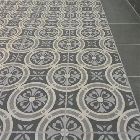 Vintage Grey Classic Decor Floor Tile 25x25cm Uk