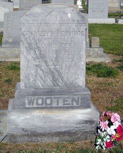 Crawley M Hennings Wooten 1902 1922 Mémorial Find a Grave