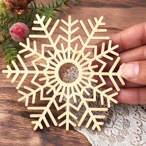 Unfinished Wood Snowflake Cutout All Wood Cutouts Wood Crafts