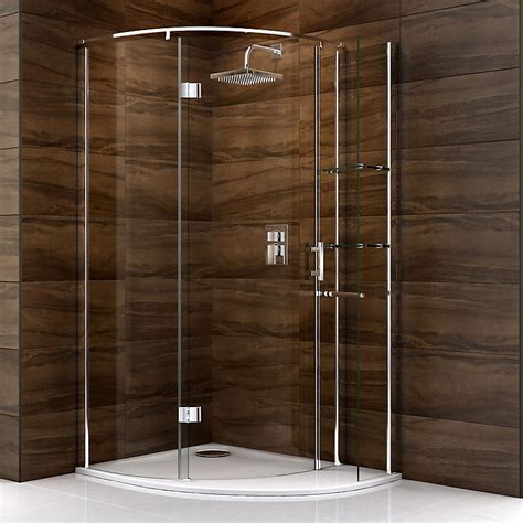 Cooke And Lewis Cascata Offset Quadrant Shower Enclosure With Hinged Door