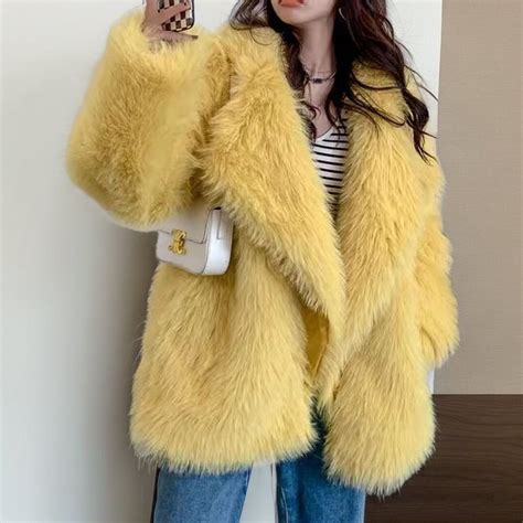 Luxury Women Faux Fur Warm Coat Parka Party Clubwear Loose Jacket