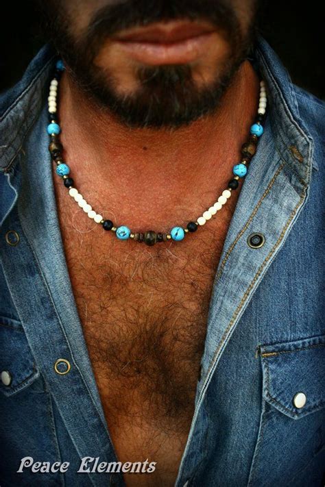 Turquoise Gemstone Necklace Jewelery For Men Cool Necklace For Men