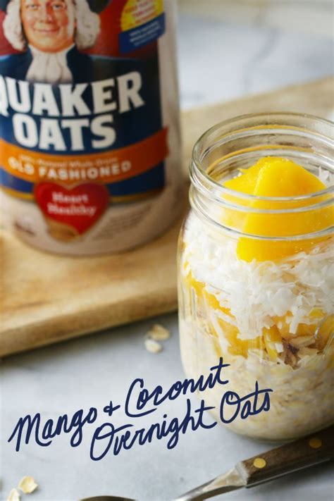 It may be low calorie but it'll leave you feeling satisfied and full until lunchtime. Mango & Coconut Overnight Oats | Recipe | Overnight oats ...