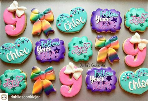 Jojo Siwa Sugar Cookies Decorated Jojo Siwa Birthday Cookie Decorating