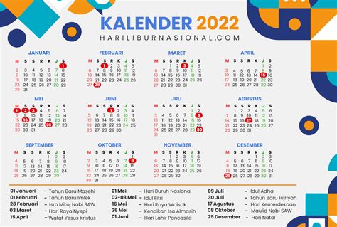 Kalender 2022 Lengkap Dengan Tanggal Merah Images