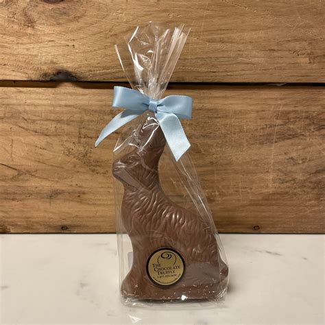 Solid Milk Chocolate Bunny With A Satin Bow 6oz The Chocolate Truffe
