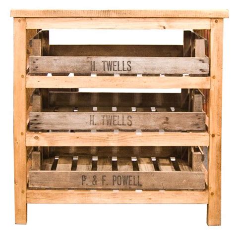 Storage Idea Using Wooden Fruit Crates Fruit Crate Crates Kitchen