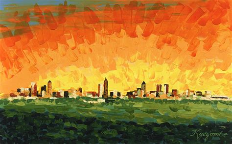Atlanta Georgia Skyline 12 Painting By Paul Kyegombe Fine Art America