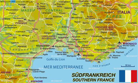 Map Of Southern France France Map In The Atlas Of The World World