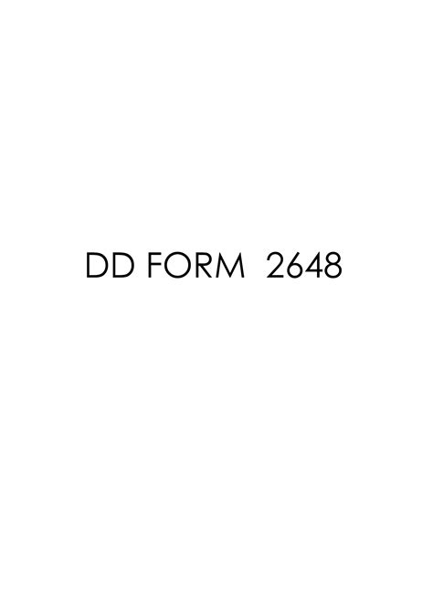 Download Fillable Dd Form 2648