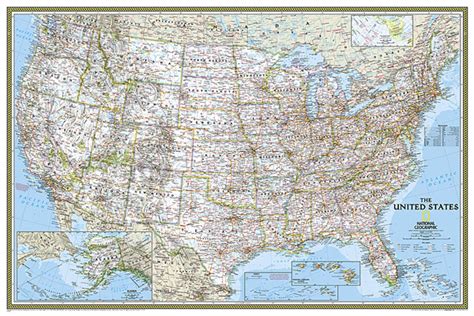 United States Classic Wall Map 36 X 24 3995 20768