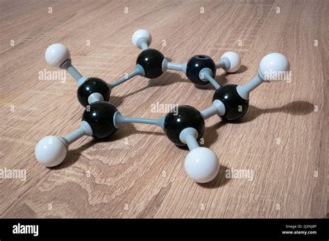 Model Of Benzene Molecule Chemical Formula C6h6 A Hydrocarbon Used