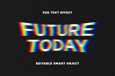 Premium PSD | Glitchy distortion text effect template