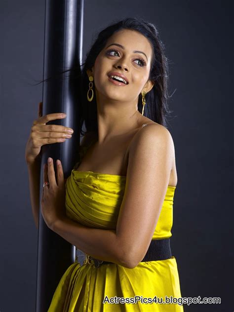 Bhavana Hot Photoshoot In Golden Color Dress Hot Film Actress