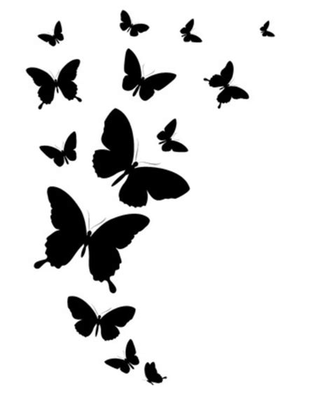 Butterfly Swarm Silhouette Butterfly Svg Svg Png Eps Dxf File