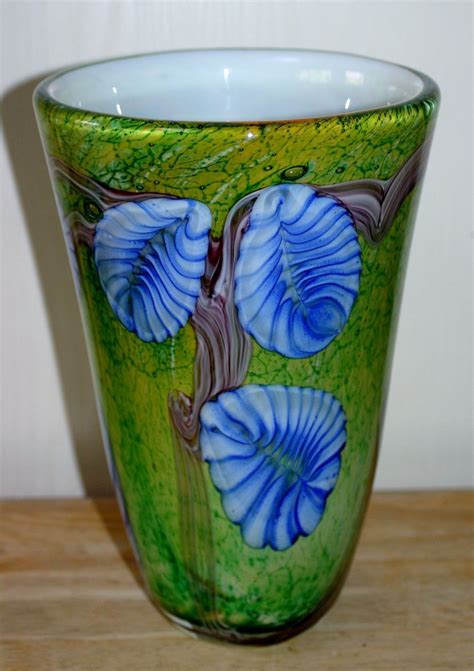 Murano Art Glass Vase Flower Pattern Ebay Art Glass Vase Art Deco Glass Glass Vase