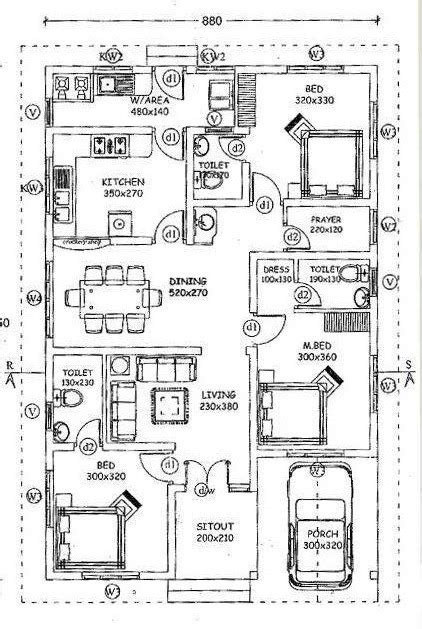 3 Bedroom House Plan Drawing Acetoflex