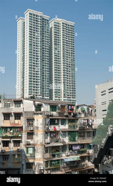Modern Skyscrapers And Traditional Homes At Macao The Worlds Most