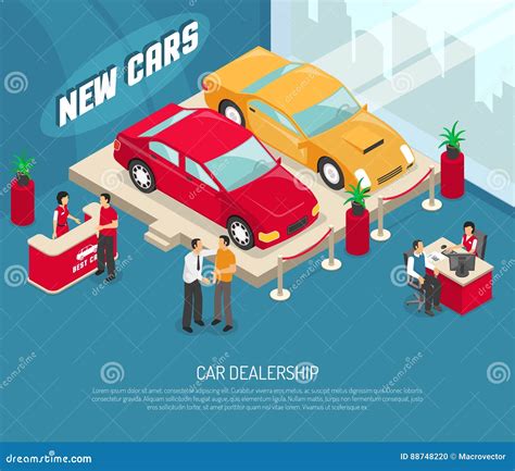 Car Dealership Leasing Design Concept Set Cartoon Vector
