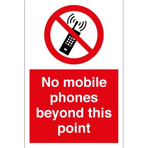 No Mobile Phones Beyond This Point Signs From Key Signs Uk