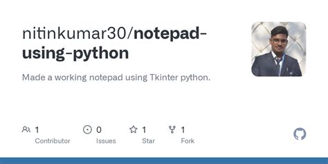 Github Nitinkumar30notepad Using Python Made A Working Notepad