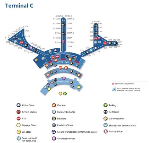 Wilson Pittman News Newark Airport Terminal C Food Map