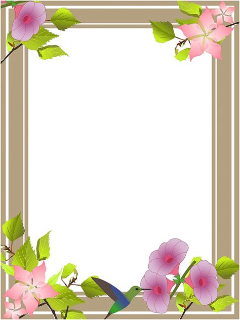 Flower Border Designs Clip Art