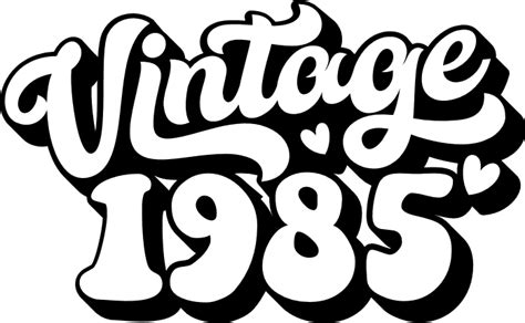 Vintage 1985 Birthday Free Svg File For Members Svg Heart