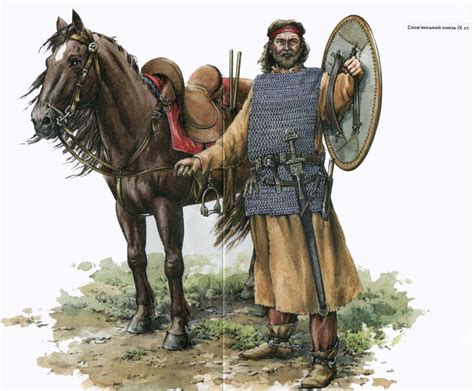 Artistic Representation Of A Slavic Prince Knyaz Of The 9th Century