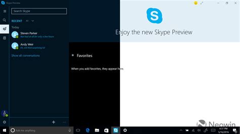 skype preview for windows 10 gets updated to support dark themes multiple accounts neowin
