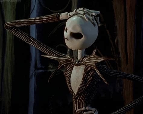 Halloween thinking skeleton animated gif. Jack The Skellington GIFs - Find & Share on GIPHY