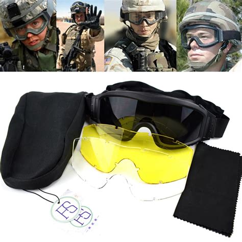 Military Army Combat Shooting Training Safety Goggles Outdoor Airsoft Paintball Tactical Sport