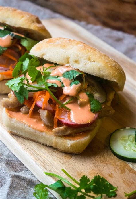 Marinated Pork Chop Bánh mì Ciabatta Sandwiches Jawns I Cooked