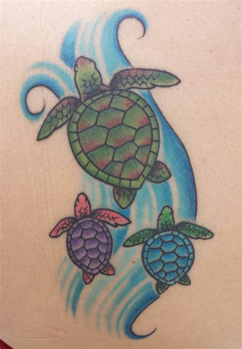 10 Mom And Baby Sea Turtle Tattoo Designs Petpress