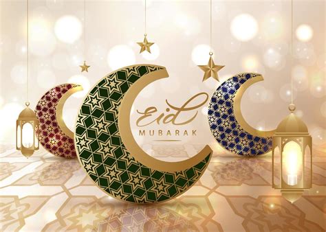 Eid Mubarak Eid Al Adha Eid Al Fitr Greetings Card Poster With