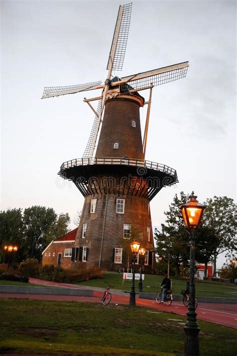 Molen De Valk Is A Tower Mill And Museum In Leiden Netherlands Editorial Image Image Of Dutch