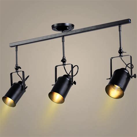 Retro Loft Vintage Led Track Light Industrial Ceiling Lamp Bar Clothing