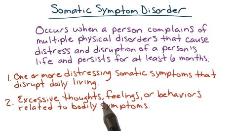 Somatic Symptom Disorder Intro To Psychology Youtube