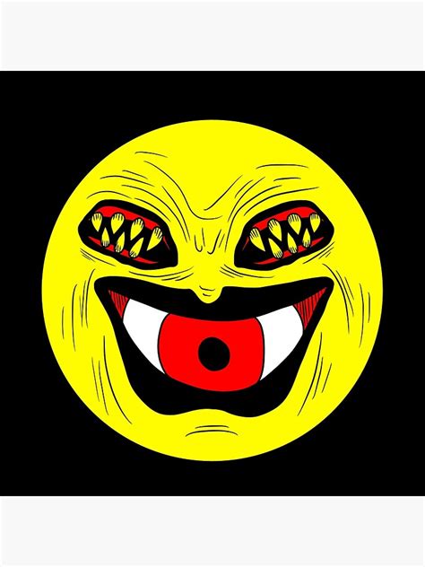 Scary Smiley Face Canvas Print By Spiralcat Redbubble