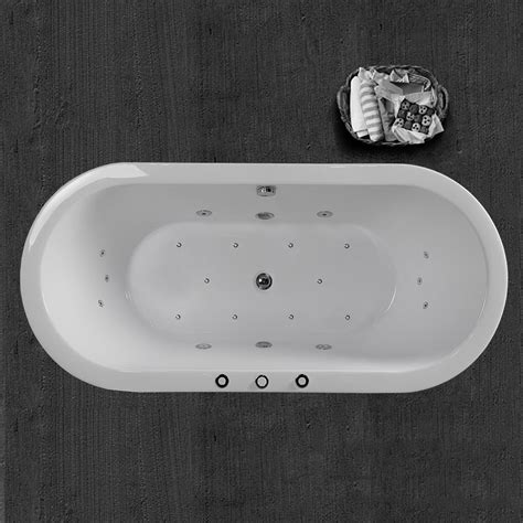 woodbridge 67 x 32 freestanding bathtub whirlpool water jetted and air bubble b 0030