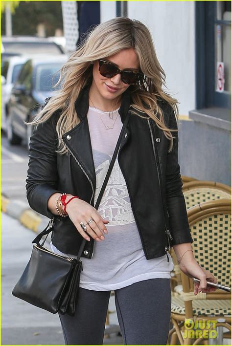 Hilary Duff Shows A Bit Of Edge In A Leather Jacket Photo 3275471 Hilary Duff Photos Just