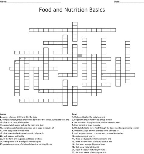 10 Interesting Nutrition Crossword Puzzles Kitty Baby Love